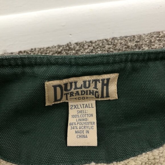 Duluth Trading Co Vest Canvas Mens 2XL Tall Iron Range Fire Hose Sherpa Lined - Picture 4 of 8